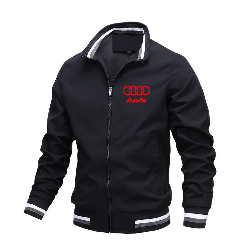 

Осенняя мужская куртка Audi Sports, уличная мотоциклетная куртка для мотокросса, модная ветровка, куртка с капюшоном для Audi, мужская одежда