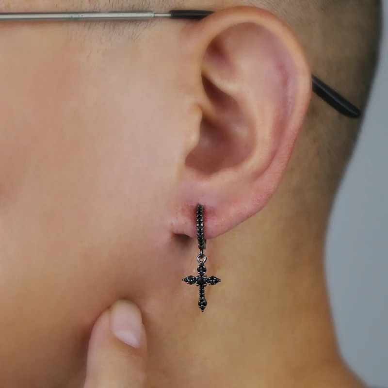 Крутые мужские серьги в стиле хип-хоп с микроасфальтированными серьгами 5А