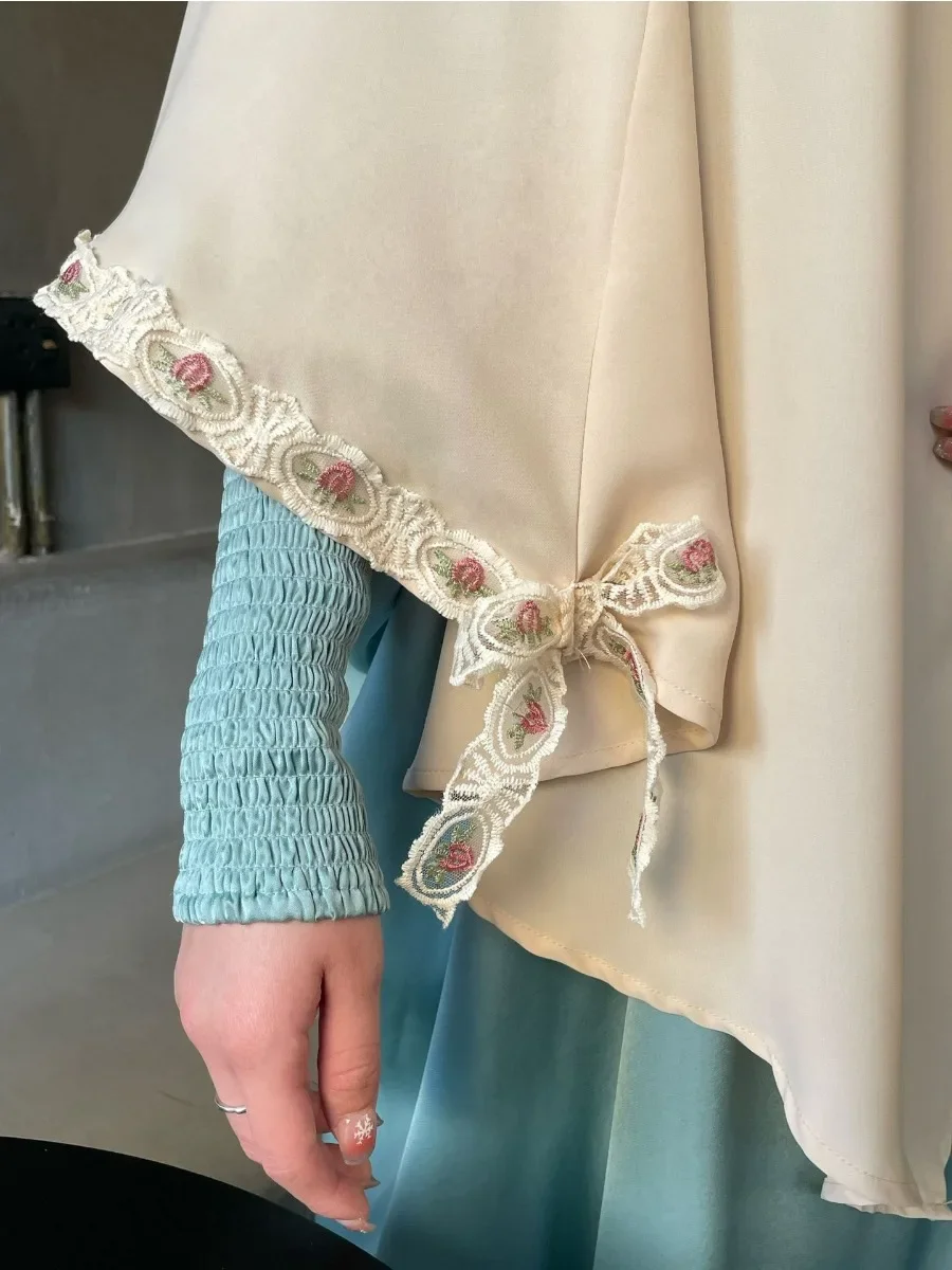 Eid Рамадан длинный женский хиджаб с вышивкой мусульманский шаль Djellaba Niqab