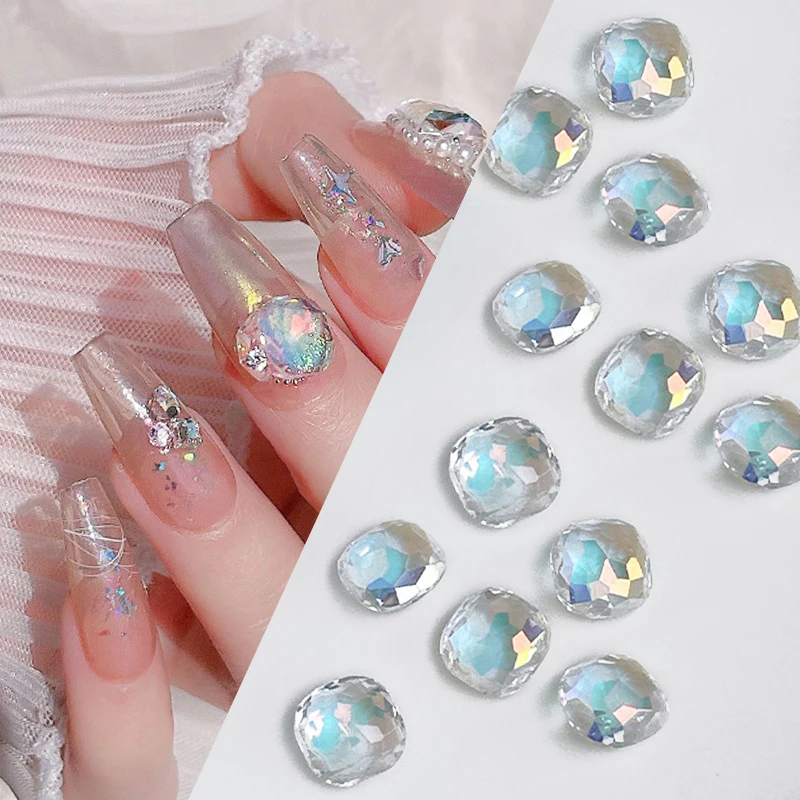 

Crystal Blue AB Nail Aurora Rhinestones Mix-shaped 3D Nail Decoration Butterfly Star Heart Rhombus Flatback Stones Gem Manicure