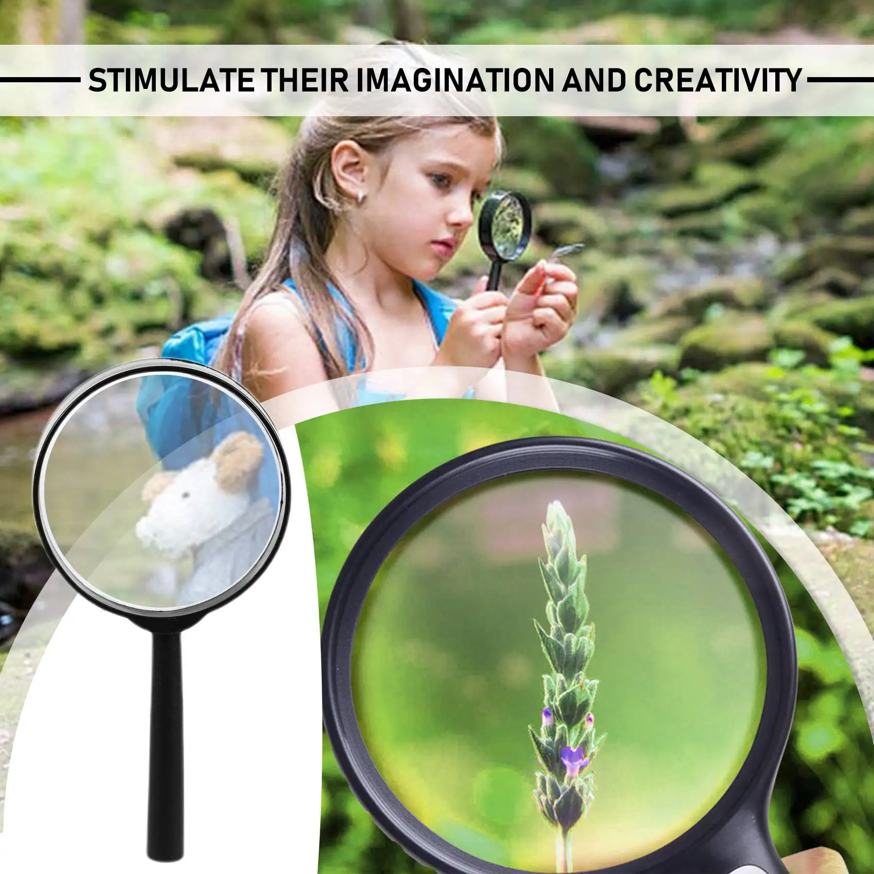 Детское увеличительное стекло 8 шт. пластиковая портативная мини-портативная