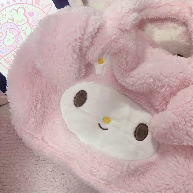 

Сумка Hello Kitty Sanrio Kawaii My Melody Kuromi, большая емкость, мультяшная аниме сумка для мамы, дорожная сумка, пушистые игрушки для девочек