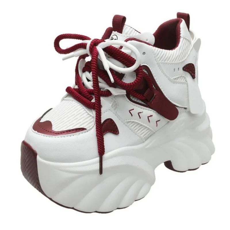 Фото Женские кроссовки Run Star на платформе 10,5 см, бело-черные, повседневные, модные, вулканизированные, спортивная обувь №1