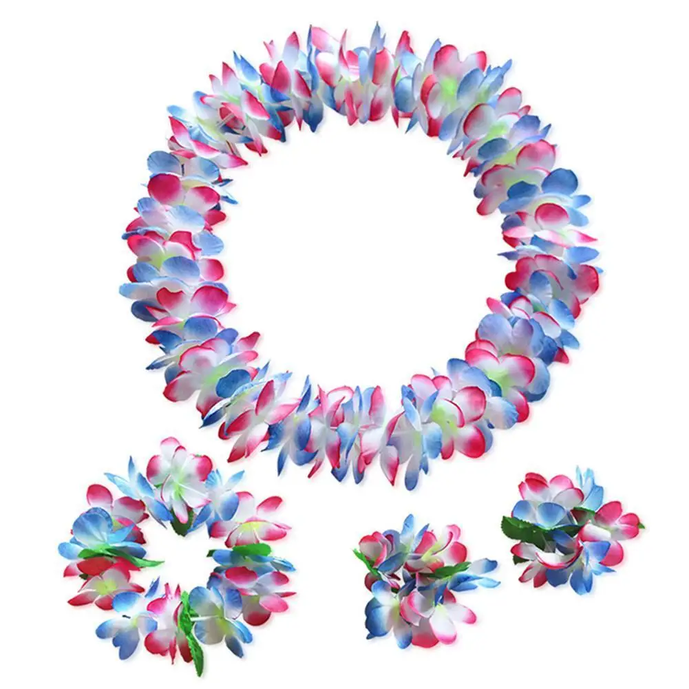 4 шт./компл. летняя Гавайская цветочная гирлянда искусственная фотография |