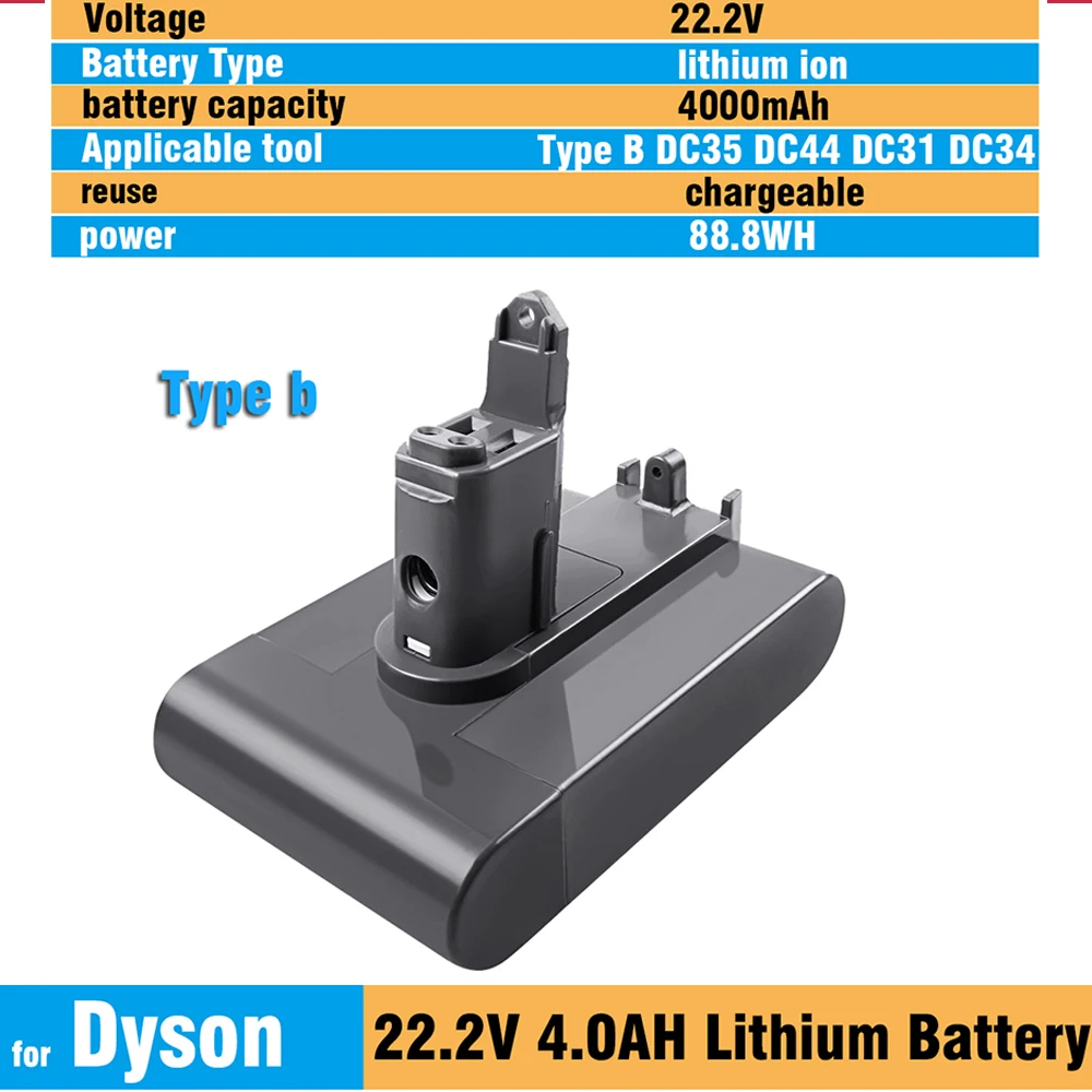 

Аккумулятор для Dyson DC35 DC44 DC34 DC31 DC45 (только для Dyson Type B) 17083-04 917083-01 17083-2811 18172-01-04 17083-4211