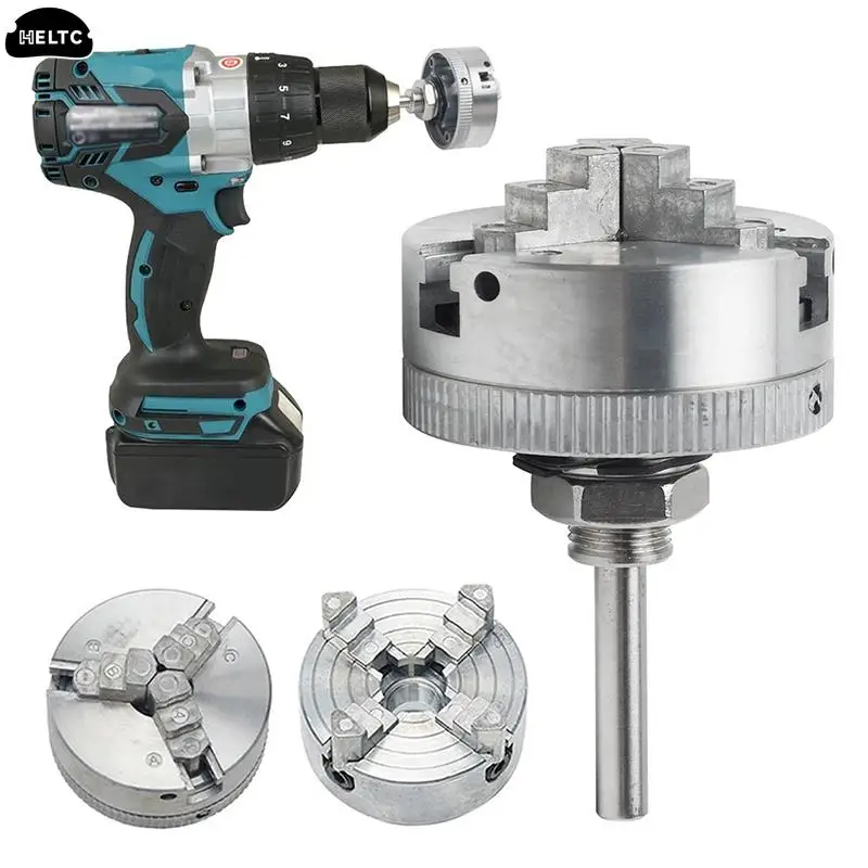 

1 Set Chuck Hand Drill Connecting Rod 3 Jaw Zinc Alloy Lathe Chuck Wood Turning Clamp Drilling Tool Threaded Back