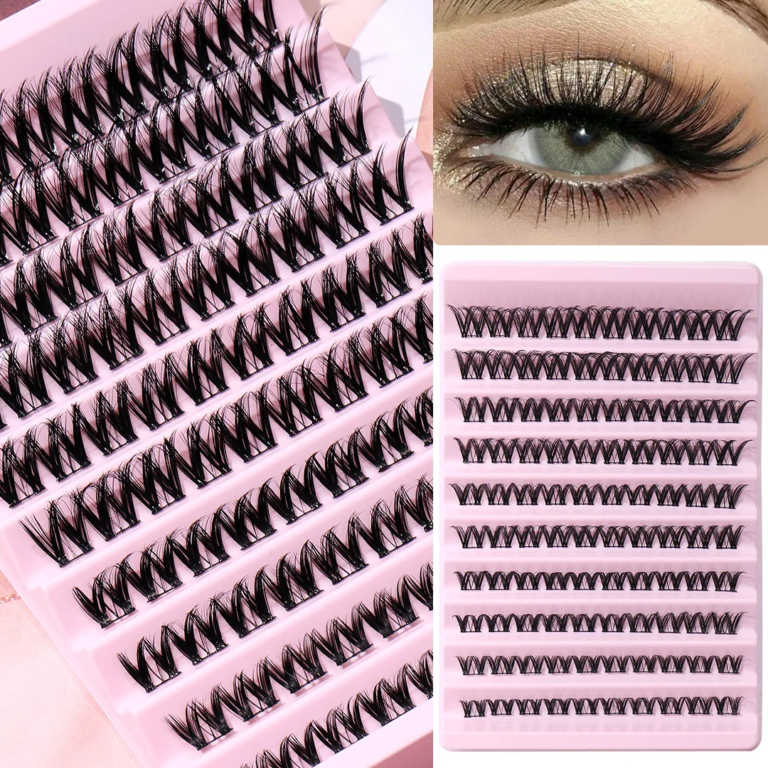 

Mix 3D Fluffy Single Cluster False Lashes Premade Volume Fans Individual Eyelash Segmented Natural Fake Lashes For Eye Extension