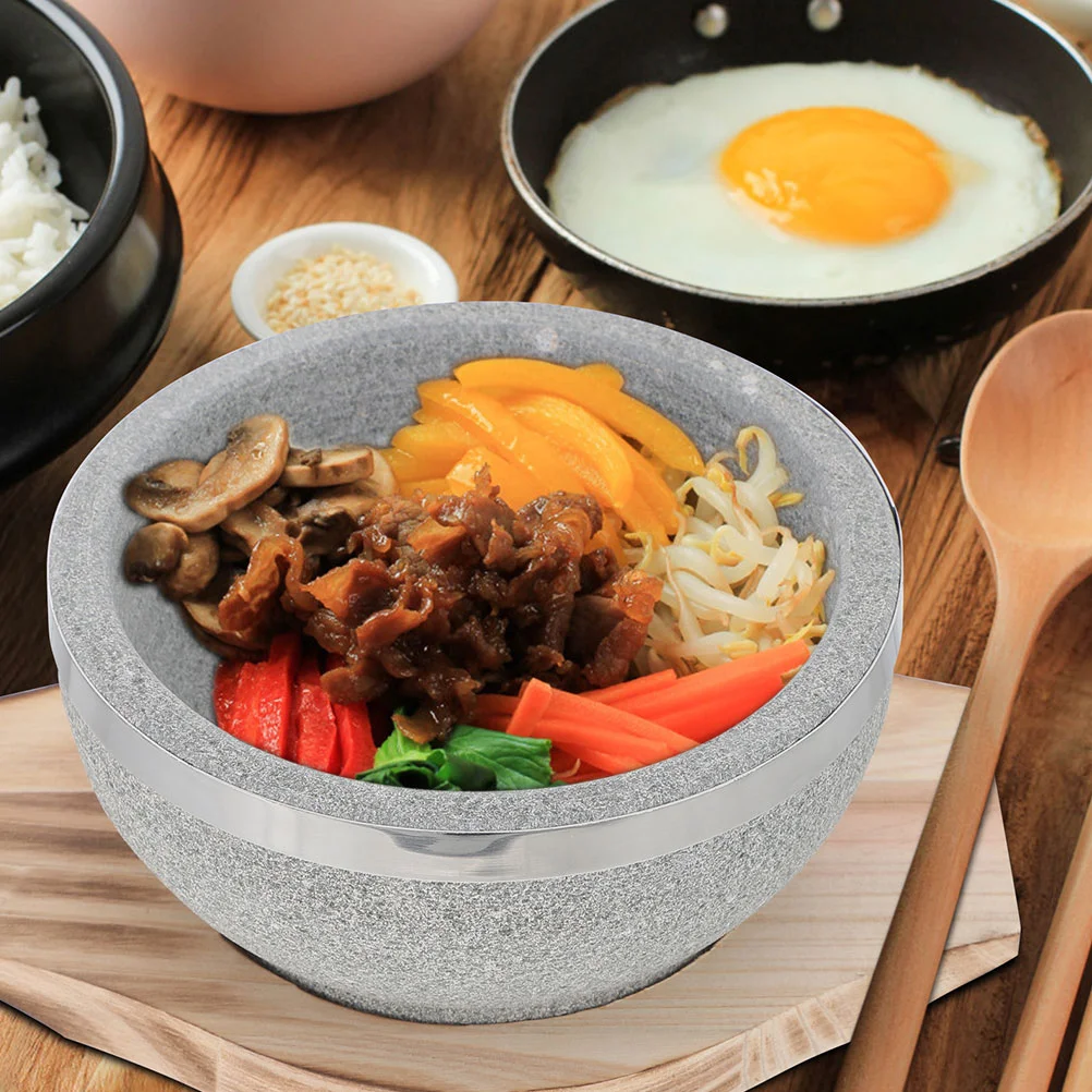 Stone Bowl Korean Cookware Dolsot Cooking Stew Pot Bibimbap Kitchen Utensils Kitchenware Bowal Stoneware Bowls images - 6