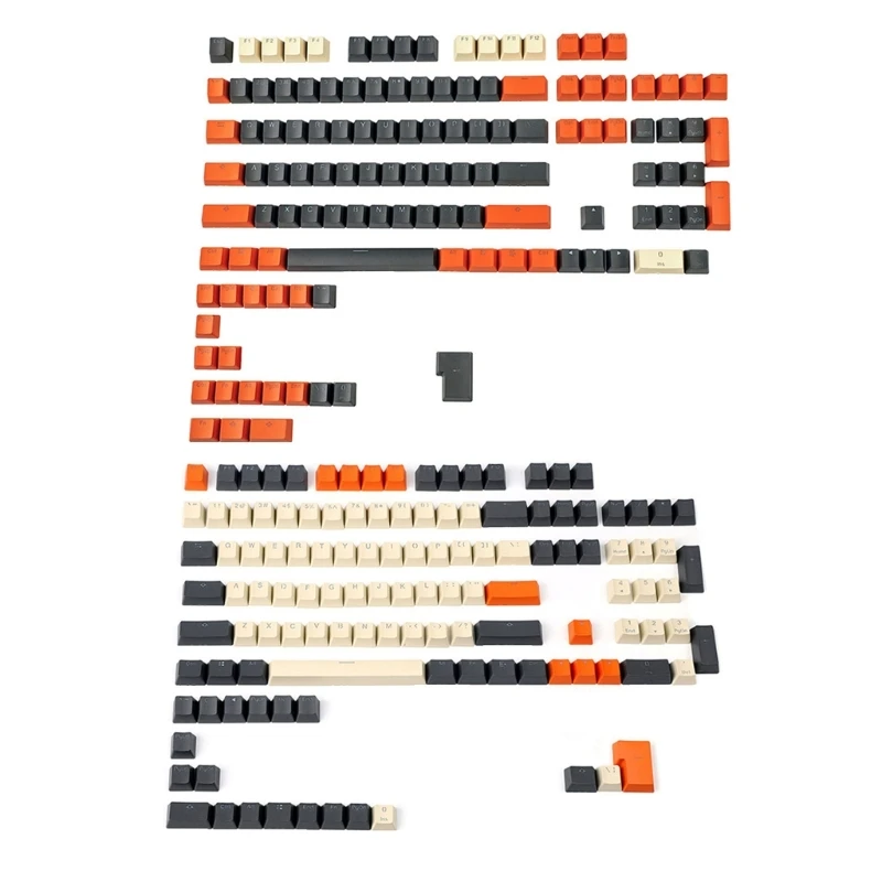 

53CC PBT Double Shot 104 колпачки для ключей OEM-профиль, набор колпачков для ключей 104 96 84 87 68 61, переключатели CherryMX,