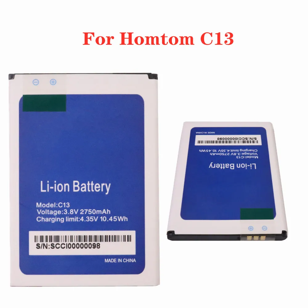 

For HOMTOM C13 C 13 Battery 2750mAh High Capacity Mobile Phone Replacement Bateria Batteries