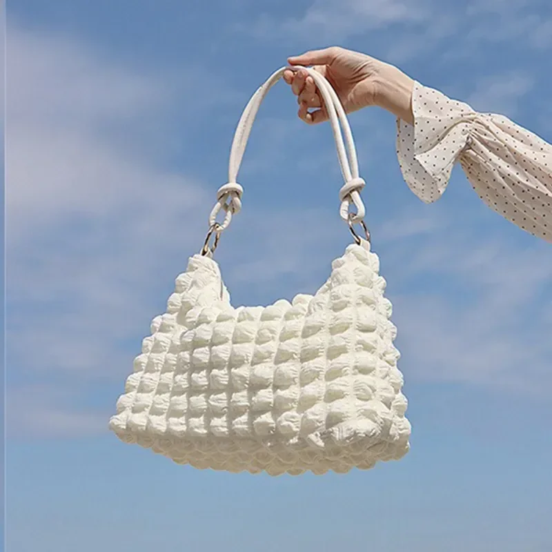 

2023 New High-quality Lightweight Large Tote Bag Armpit Bag Soft Cloud Cotton Candy Women's Designer Handbag Gentle Shoulder Bag
