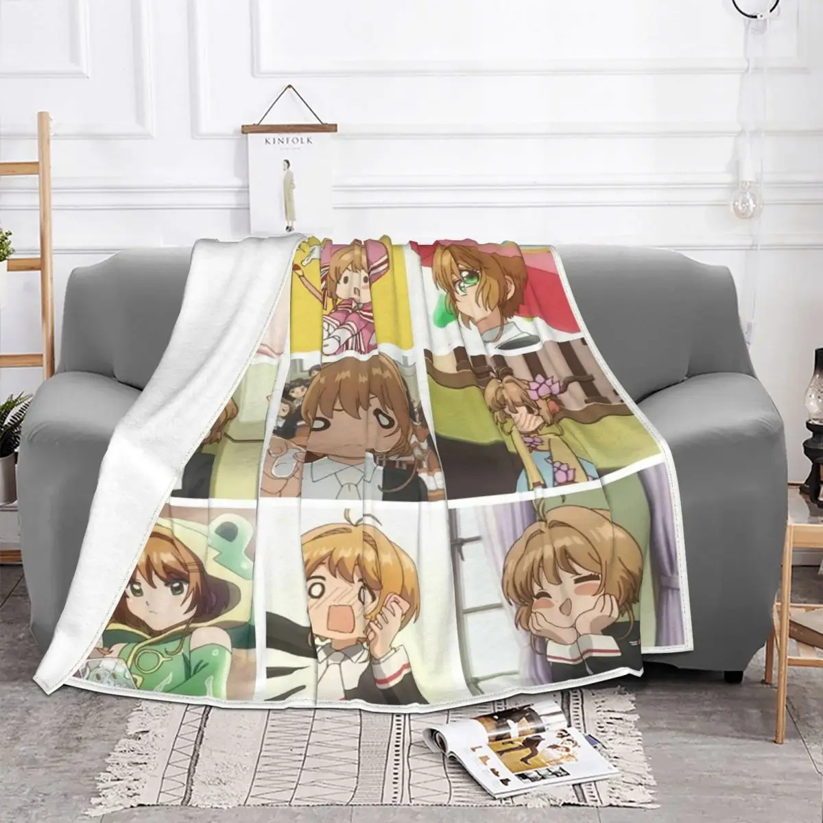 

Мультяшный картон аниме плед Сакура одеяла флисовый принт многофункциональное ультра-мягкое покрывало для постельного белья офисные покрывала