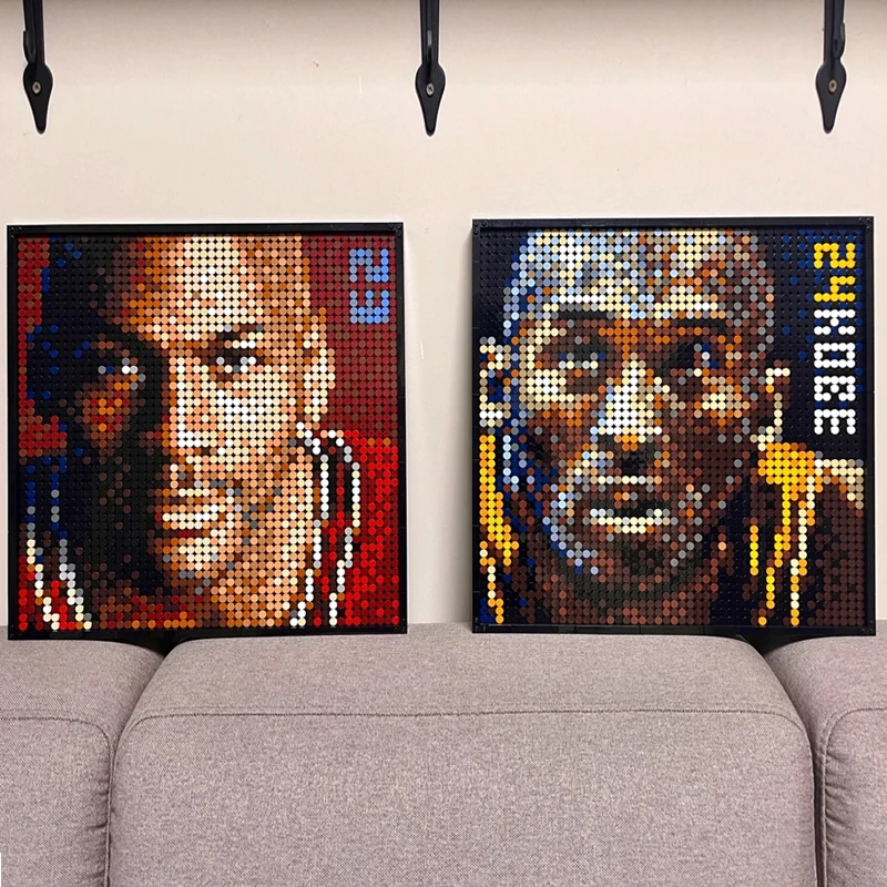 

New MOC creation expert hot selling custom design character portrait blocks Art DIY educational kidtoy gift MOC-31198 MOC-31204