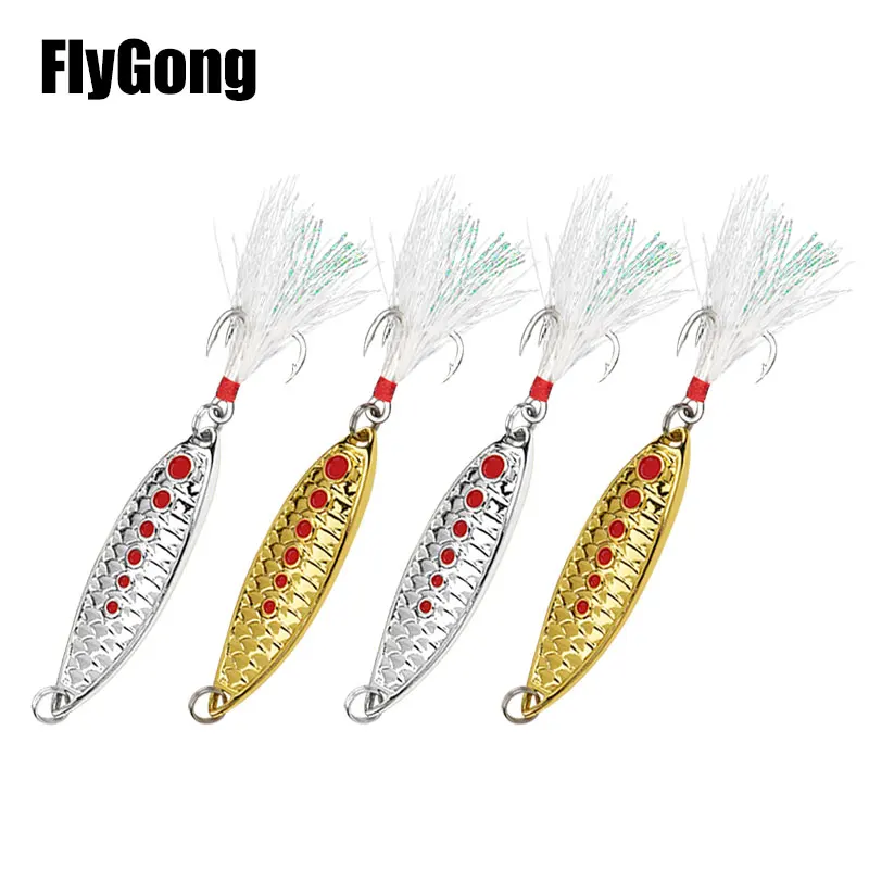 

1pcs Metal Spoon 3g/5g/7g/10g/15g/20g Spinner Spoon Wobblers Slowly Sinking Flutter Lures Pike Trout Baits Bass Carp Tackle Fish