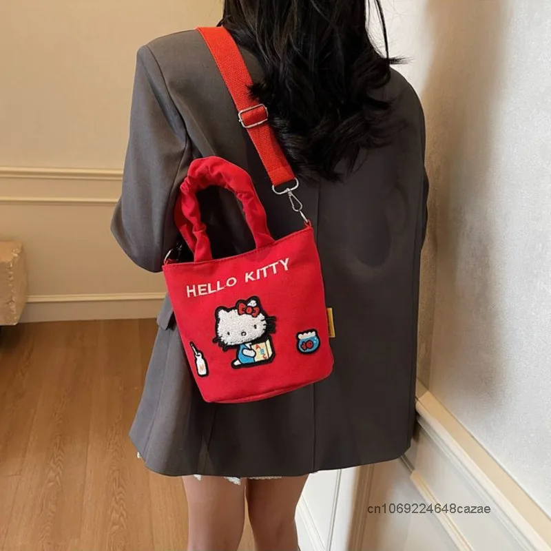 Sanrio Hello Kitty милая холщовая сумка с героями мультфильмов женская весна-лето