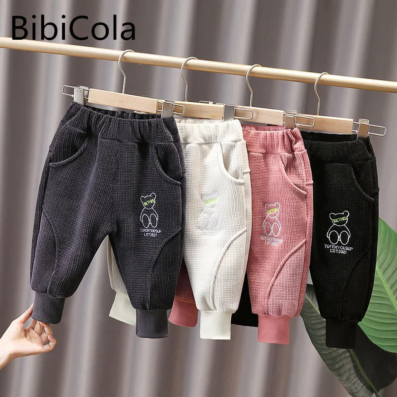 

Детские брюки осенние повседневные штаны хлопковые универсальные свободные спортивные брюки для маленьких мальчиков и девочек одежда для ...