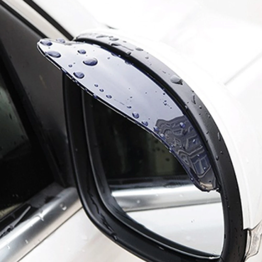 

2pcs Car Rearview Mirror Rain Eyebrow Protector Rain Cover Side View Mirror Rain Eyebrow Shade Universal Cars SUV Accessories