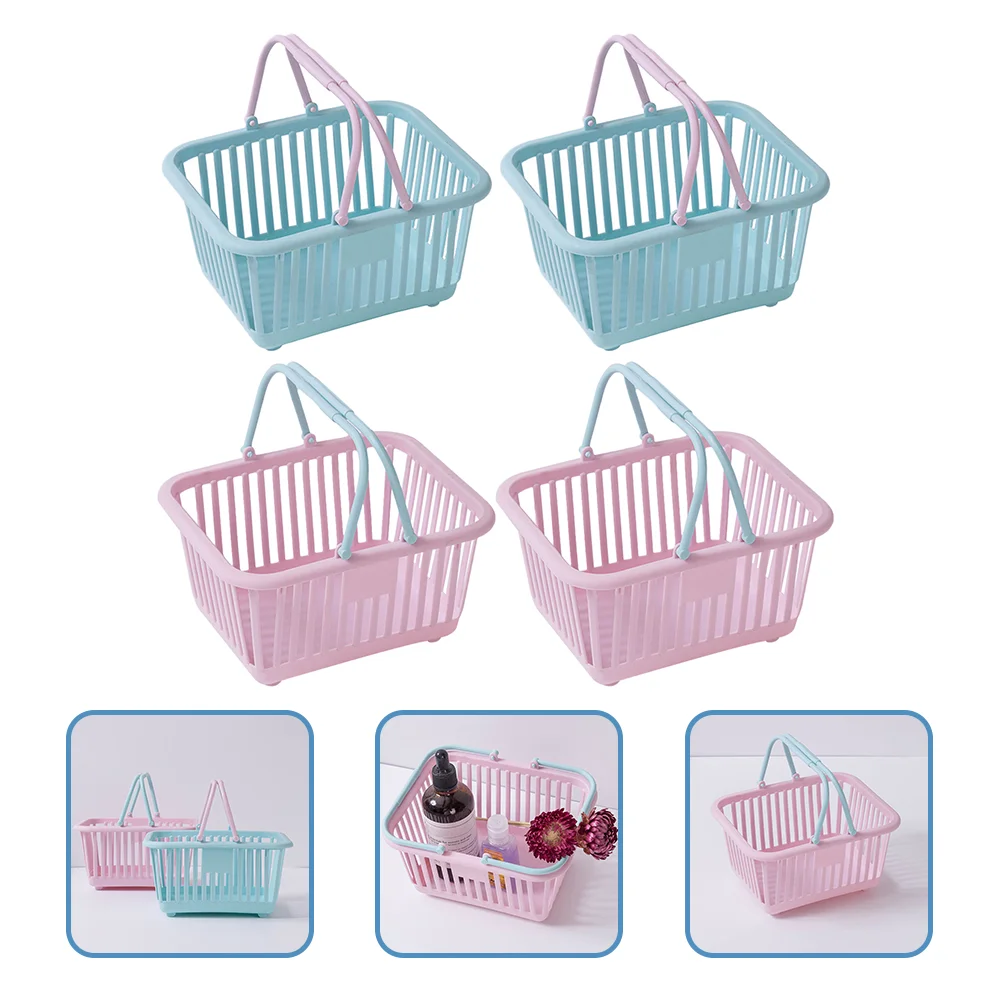 

Basket Shopping Toy Kids Grocery Mini Baskets Cartfor Storage Playwith Handle Store Pretend Bins Bathroom Kid Organizer Handles