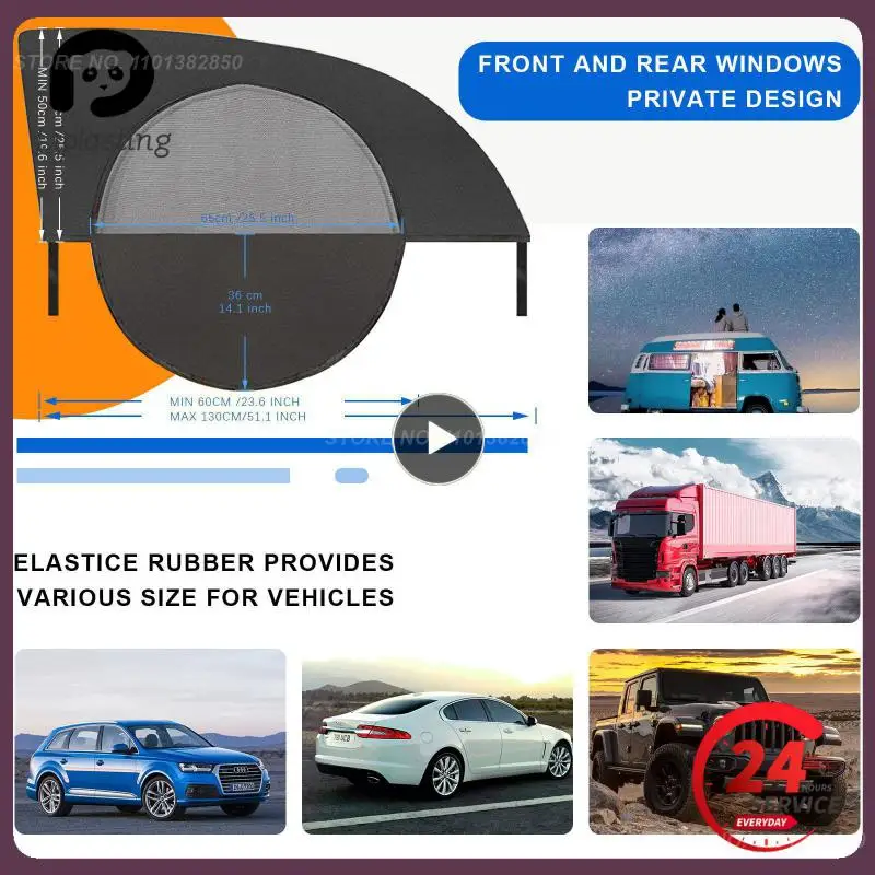 

1~5PCS Car Window Shade Side Window Sun Shade Breathable Mesh With Zipper Car Window Screen Covers Universal Fit for Mos Cars