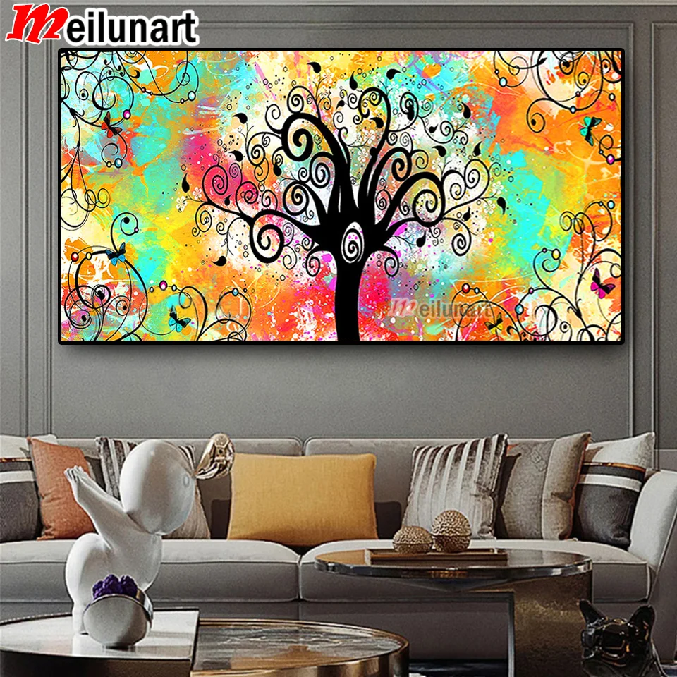 

Большая алмазная живопись, жизнь Φ, полная квадратная круглая Алмазная мозаика, кристальная головоломка для сказочного подарка AS2548