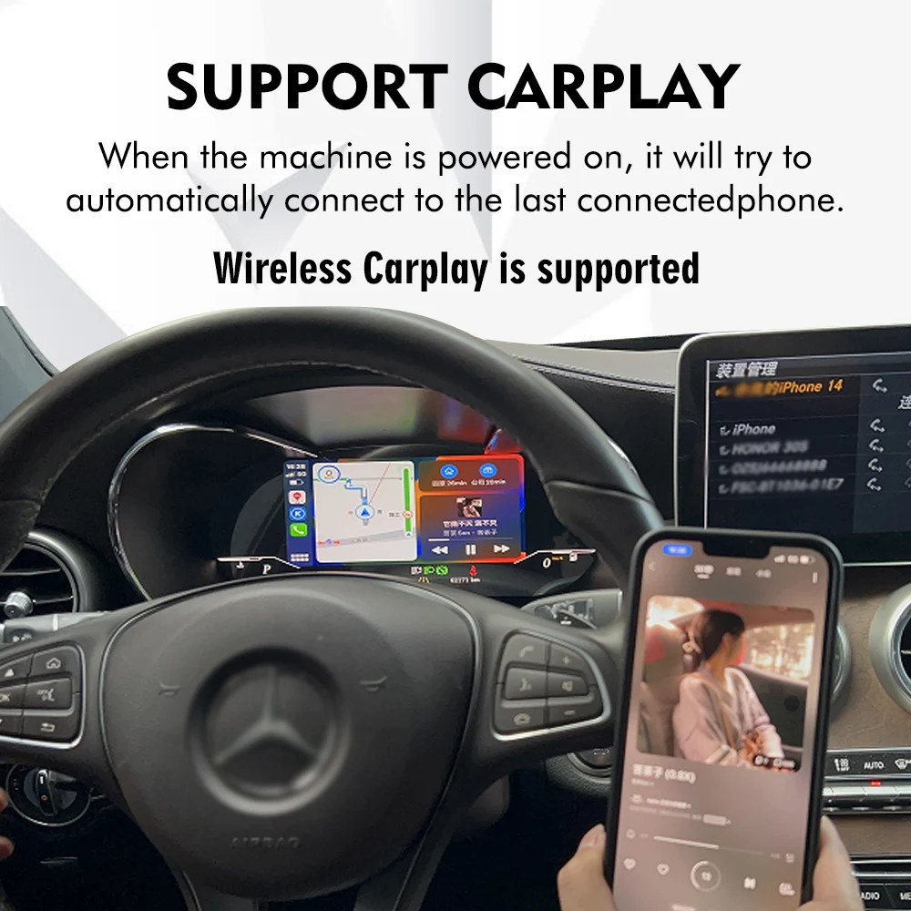 12 3-дюймовый ЖК-спидометр цифровая приборная панель кластер Carplay для Benz GLC 2015-2017
