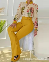 spot 2022 womens casual shirt and trousers suit