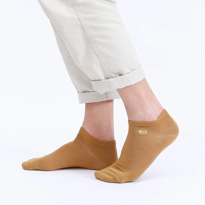 5 pairs / pack men's bamboo fiber socks high quality fashion leisure breathable antibacterial men's ankle socks men's deodorant