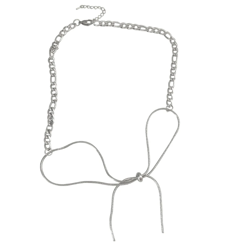 Колье-чокер с большим бантом, модное ювелирное изделие в Корейском стиле для модных девушек 124A