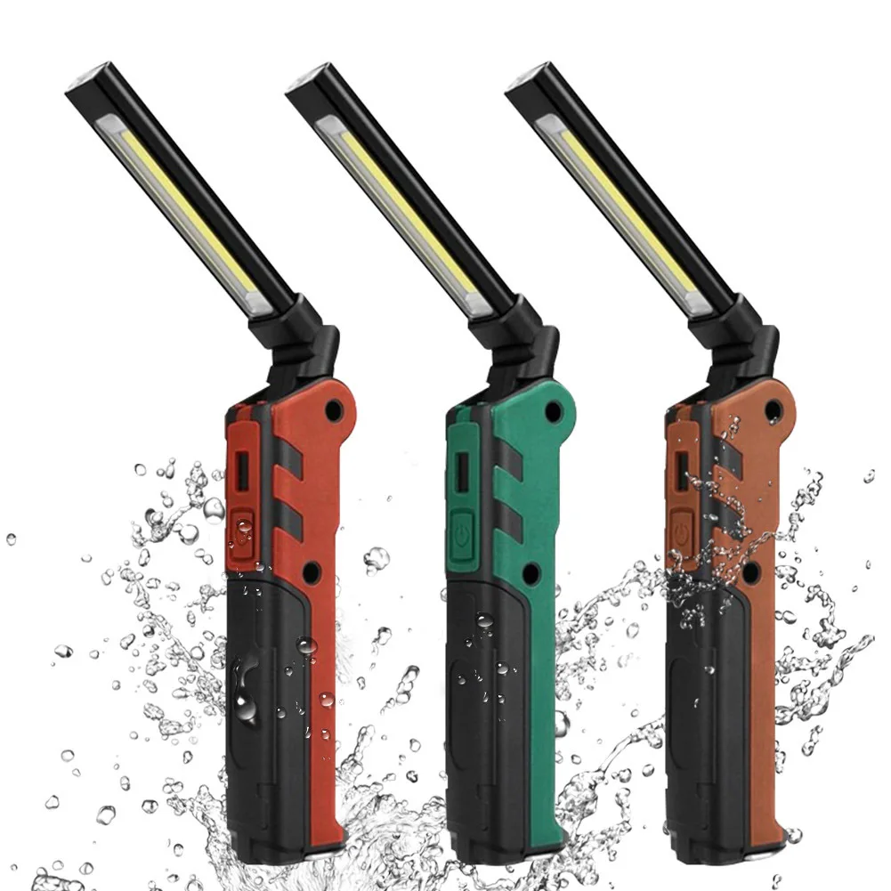 

Перезаряжаемый рабочий USB фонарик ZK30, водонепроницаемый фонарик для кемпинга, встроенный аккумулятор, COB фонарь с магнитом/крючком