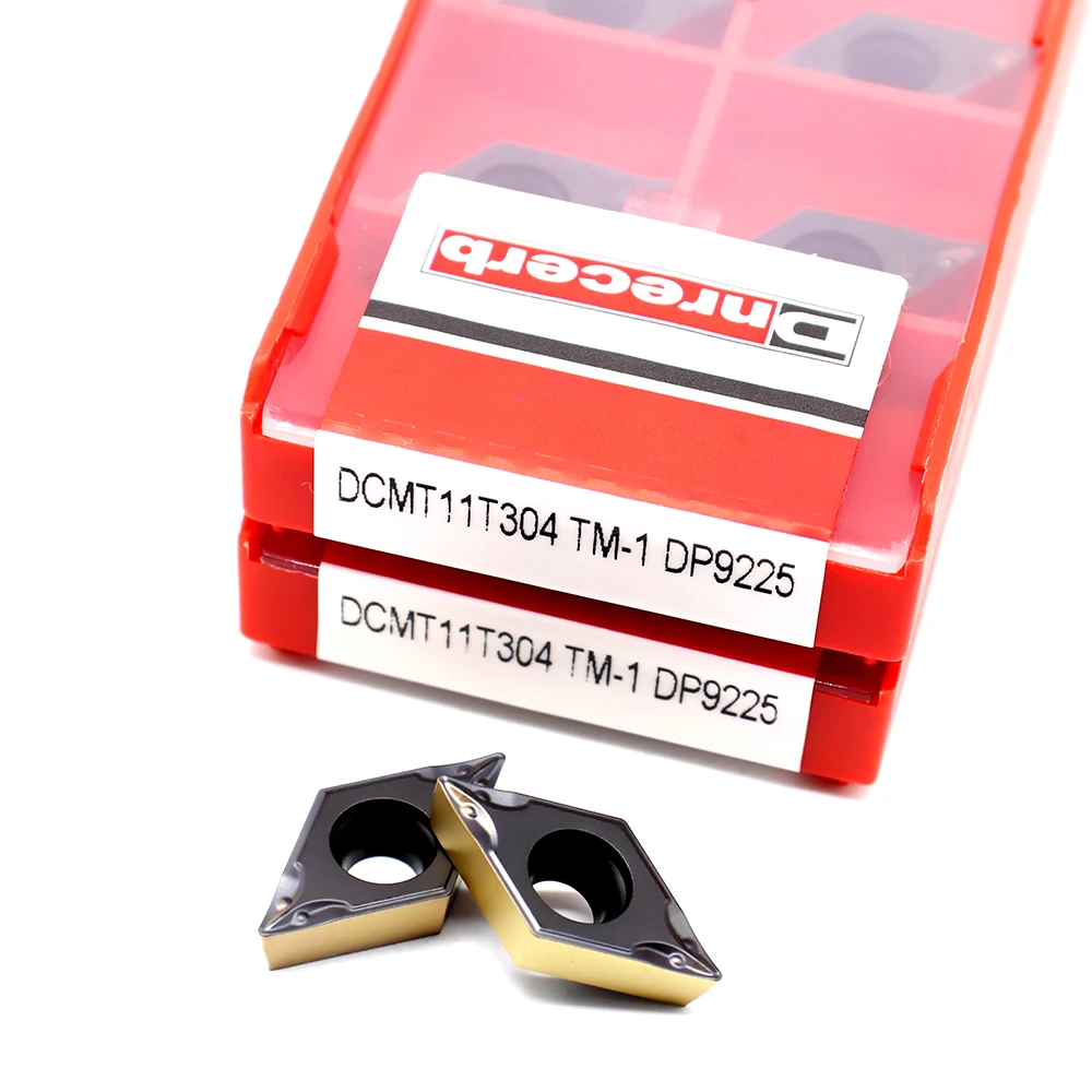 

DCMT11T304 TM 1 DP9225 10 шт. карбидная вставка токарный станок инструмент для внутренней обточки токарный станок с ЧПУ металлический токарный инстру...
