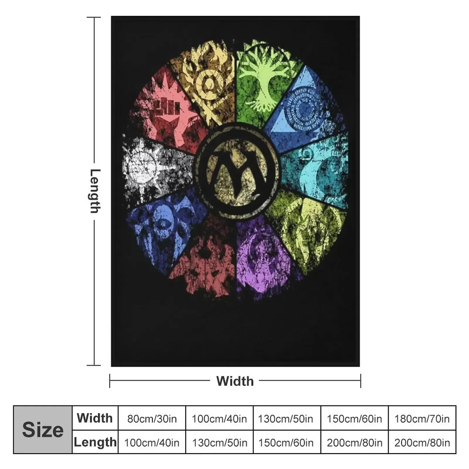 MTG выцветшее одеяло с колесом гильдии для декоративных диванов одеяла кровати