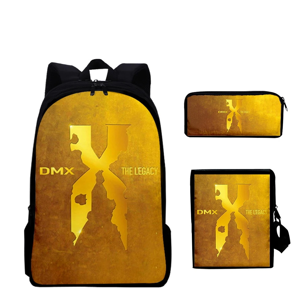 

Модные школьные ранцы для учеников 3 шт./компл., рюкзак для ноутбука с 3D принтом Earl simмонс DMX, Наклонная Сумка через плечо, чехол-карандаш