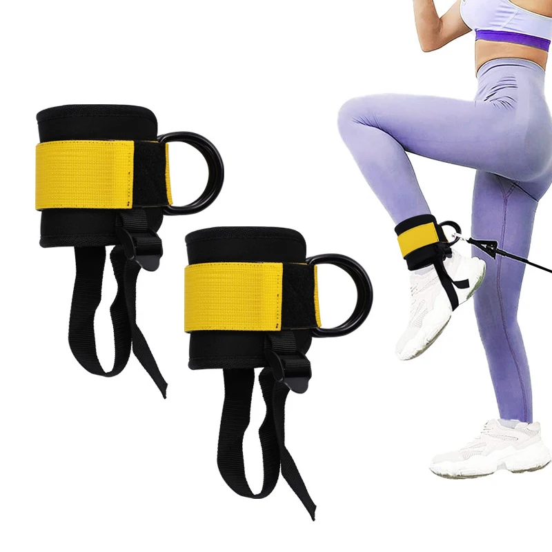 

Straps Cuffs Brace Neoprene Leg Sport Ankle Training Safety Adjustable Ankle Double Leg Support Butt Padded Exercises D-ring