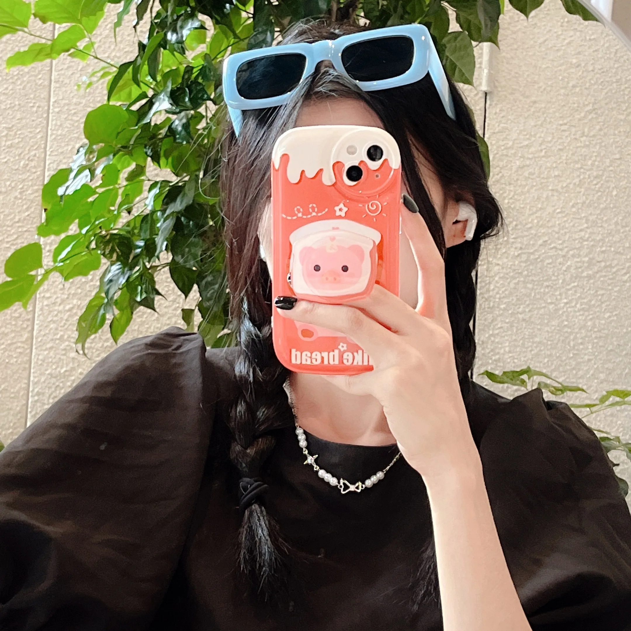 

Cute Pink Piggy Air Cushion Stand Case for Apple iPhone 13 12 11 Pro Max XR XS MAX 8 X 7 Case
