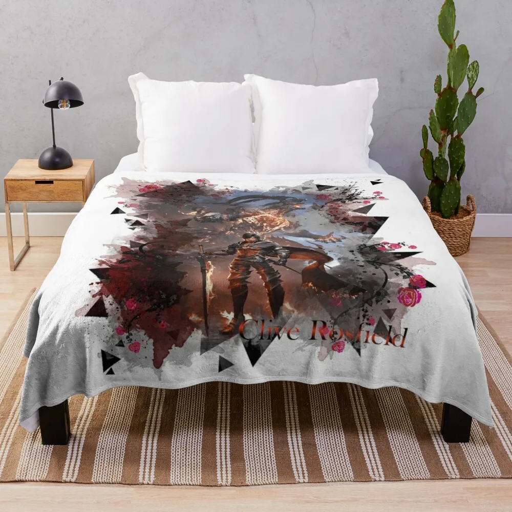 Дизайн Clive and Ifrit FF16 тяжелое одеяло для дивана на Хэллоуин одеяла