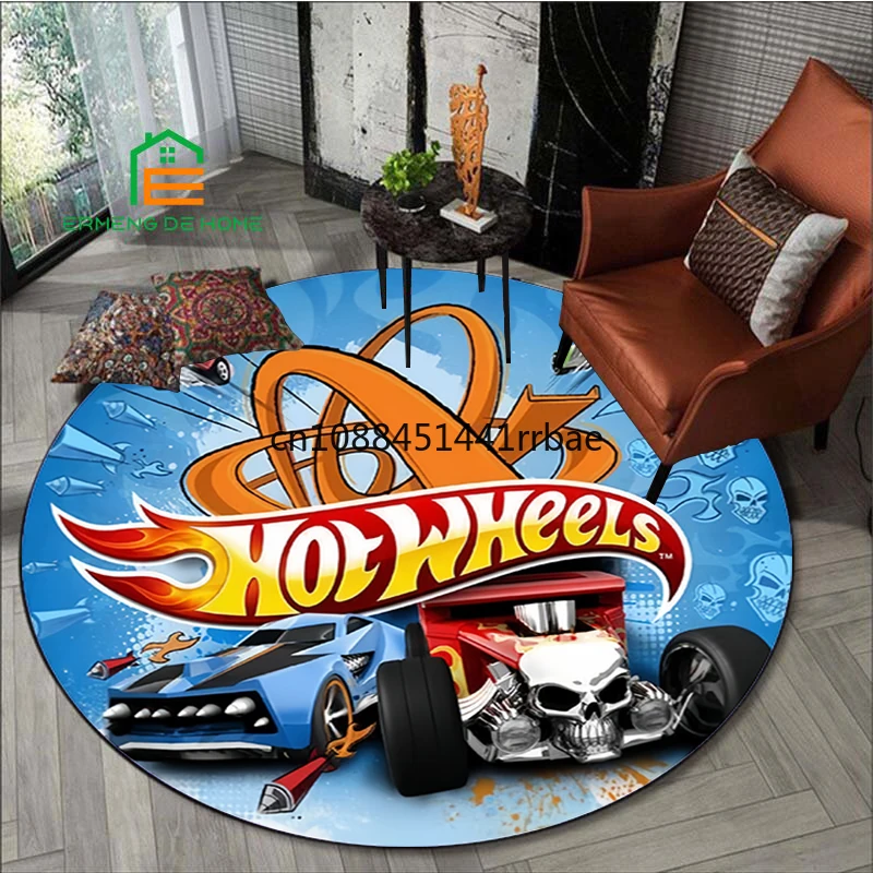 Hotwheels M-onster логотип грузовика круглый ковер коврики для гостиной спальни