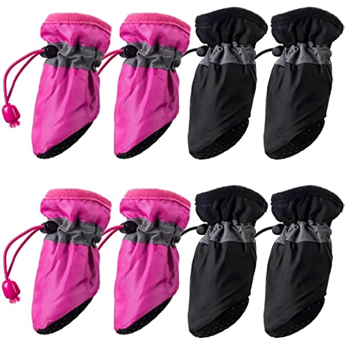 

4PCS Anti-Slip Dog Boots Waterproof Dog Shoes with Reflective Straps Dog Paw Protectors Pet Accessories Walking Stop Scratching