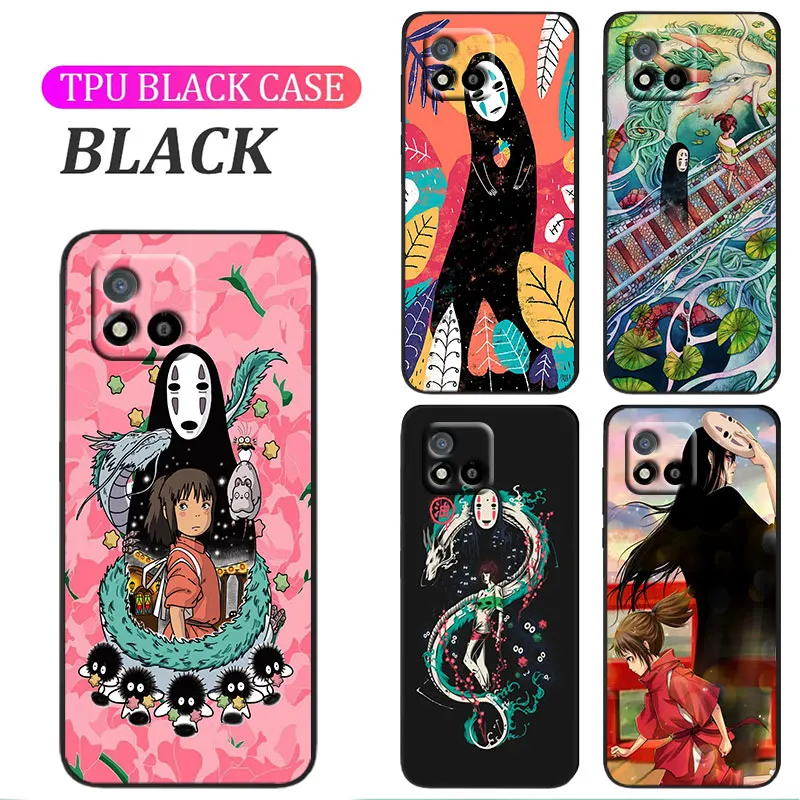 

Anime Spirited Away No Face Cover For OPPO A74 A72 A53 Reno 7 6 5 4 2 Find X3 X2 Z Lite Neo Pro Plus SE Black Phone Case