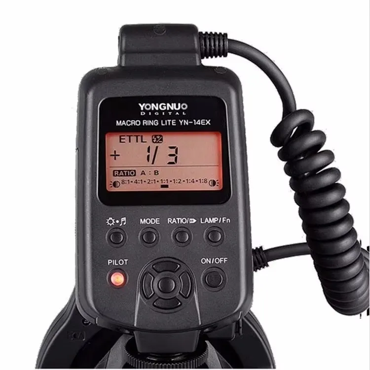 Фото Для YONGNUO YN-14EX Macro Ring Lite вспышка для зеркальных камер 7D/5D Mark II/5D Mark III/60D/650D TTL функциональная коробка №2