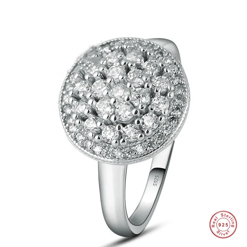 

Cubic Zirconia Plated Platinum Women Sterling Silver Rings Wedding Rings