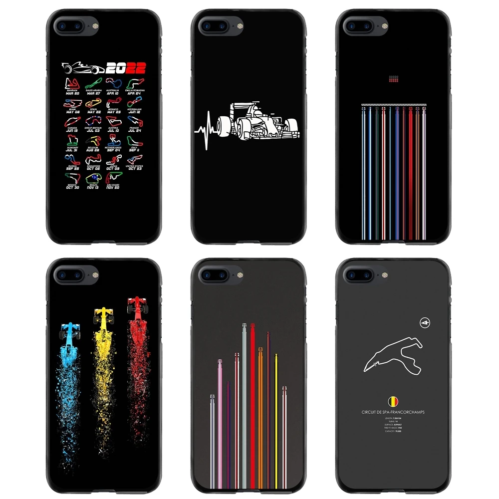 

For iPod Touch iPhone 11 12 Pro MAX 4S 5 5S SE 6 6S 7 8 Plus X XR XS Hard Phone Case Minimalist F1 Circuit