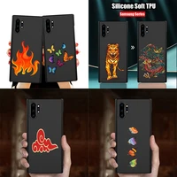 dragon butterfly cloud tiger flame for samsung galaxy s7 s8 s9 s10 edge s10e s20 s21 note 8 9 10 20 ultra plus phone case etui