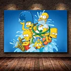 Модульный холст, картины с изображением Simpsoning HD, настенное искусство, американский мультфильм, ролевая живопись, домашний декор, Плакаты для гостиной