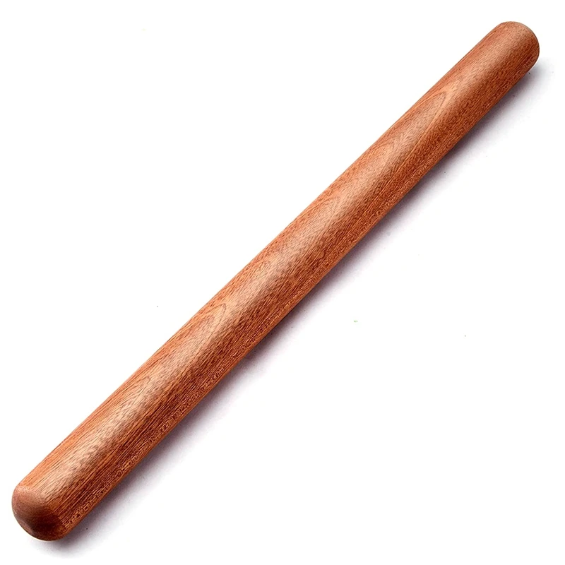 

Wood Rolling Pin, Thickened Rolling Pin For Baking, Wooden Dough Roller With Arc Design At Both Ends For Multipurpose