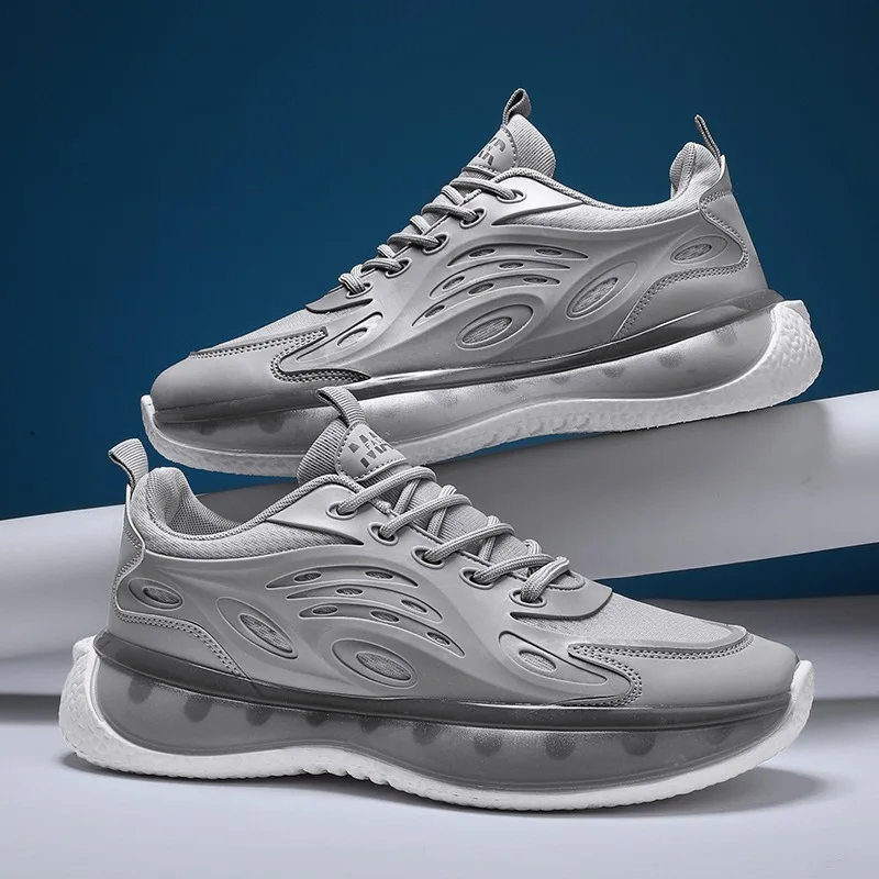 Mesh Daddy Men's Shoes Breathable All Air Sole Heightening Sneakers Autumn New Men's Sports Casual Running Shoes