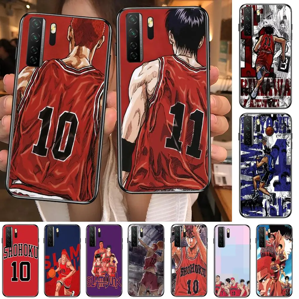 

Cartoon SLAM DUNK Cool Black Soft Cover The Pooh For Huawei Nova 8 7 6 SE 5T 7i 5i 5Z 5 4 4E 3 3i 3E 2i Pro Phone Case cases