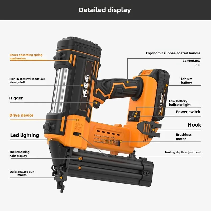 Маленький гвоздодер Freeman lithium FST50 из черной стали для бетонных стен деревянных