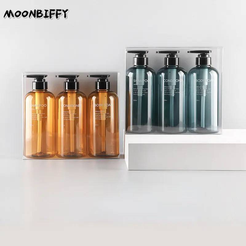 

3 in 1 Liquid Soap Dispenser Bottle Set Hand Sanitizer Lotion Bottle Shampoo Body Wash Shower Gel Bottle Outdoor Travel Tools