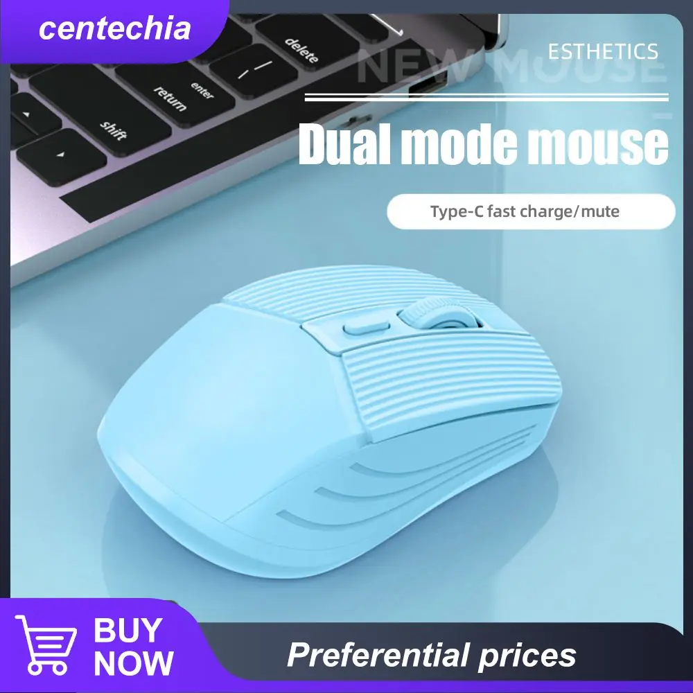 

4 Keys Portable Wireless Mouse Ergonomic Tablet Laptop Mice Dual-mode Pc Mause With Usb Receiver Office Accessories 500mah 10m