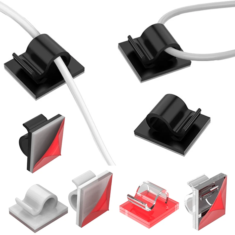 

3PCS Cable Organizer Clips Wire Winder Holder Earphone Mouse Cord Clip Protector USB Cable Management Clips Wire Manager